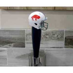 Buffalo Bills Beer Tap Handle Team Football Throwback Helmet Kegerator Wood Blue